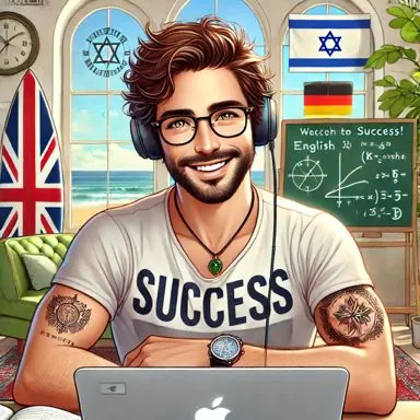 איור של מוטי, מורה פרטי לאנגלית וגרמנית